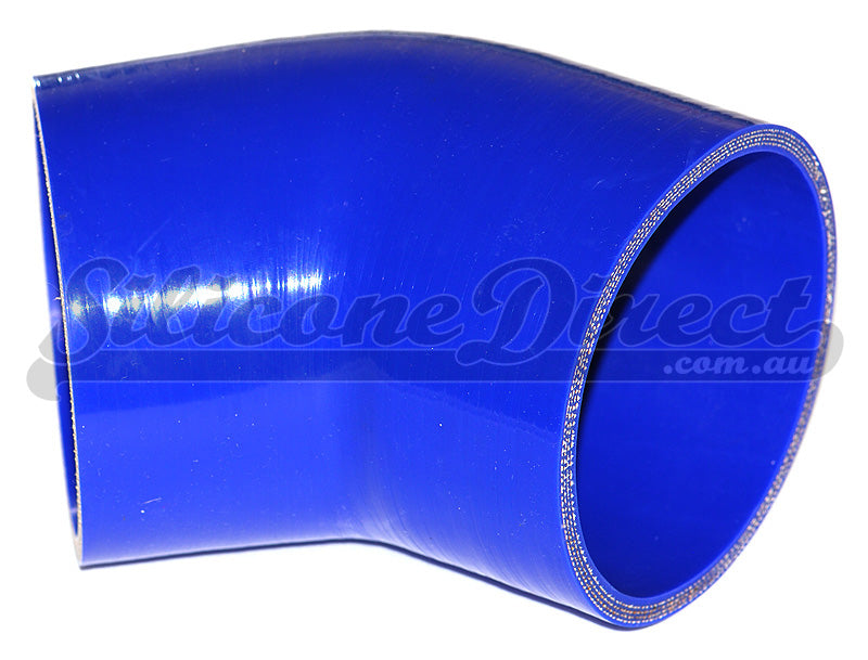 102mm ID (4") 45 Degree Elbow Silicone Hose - Black/Blue