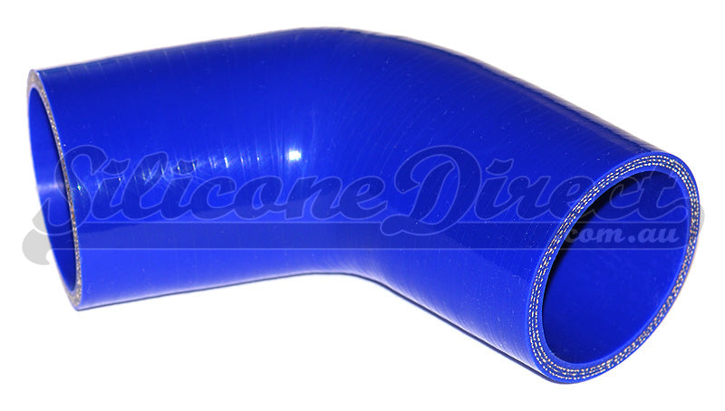 45mm ID (1.75") 45 Degree Elbow Silicone Hose - Black/Blue