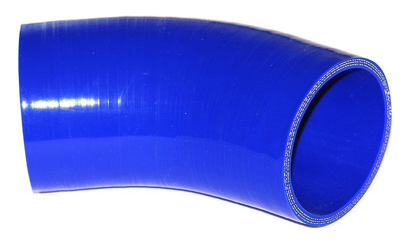 70mm ID (2.75") 45 Degree Elbow Silicone Hose - Black/Blue