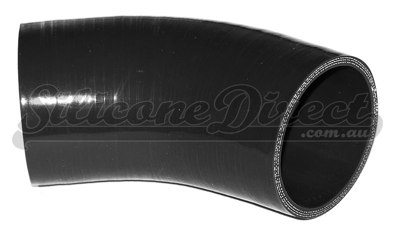 70mm ID (2.75") 45 Degree Elbow Silicone Hose - Black/Blue