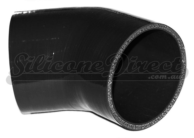 89mm ID (3.5") 45 Degree Elbow Silicone Hose - Black/Blue