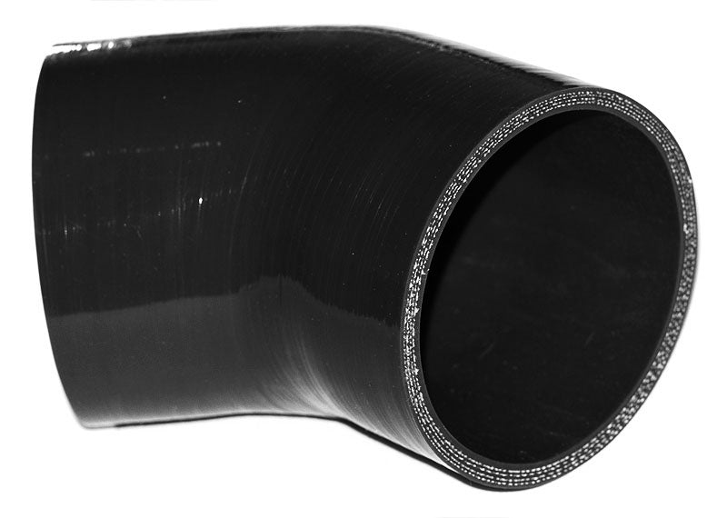 89mm ID (3.5") 45 Degree Elbow Silicone Hose - Black/Blue