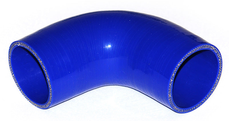 38mm ID (1.5") 90 Degree Elbow Silicone Hose - Black/Blue