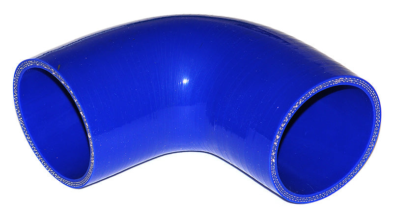 60mm ID (2.375") 90 Degree Elbow Silicone Hose - Black/Blue