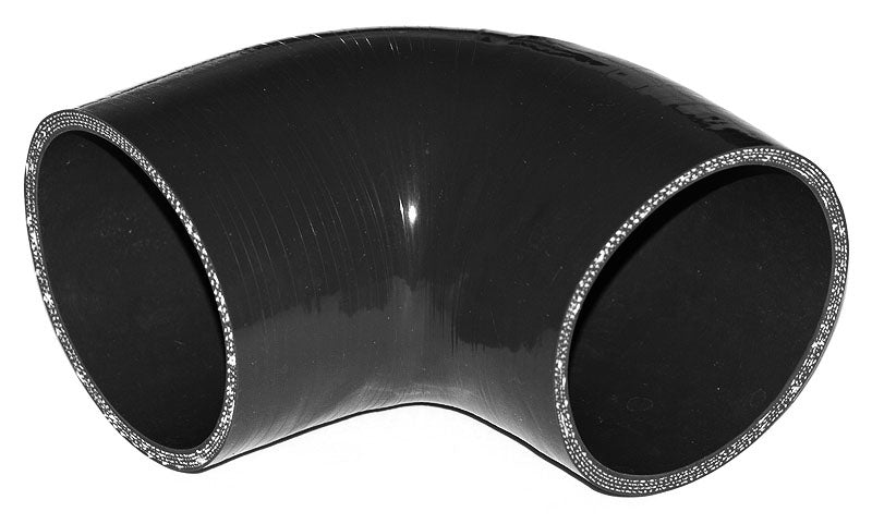 89mm ID (3.5") 90 Degree Elbow Silicone Hose - Black/Blue
