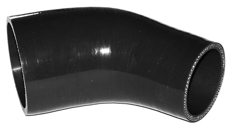 63mm to 57mm ID (2.5-2.25") 45 Degree Elbow Reducer Silicone Hose - Black/Blue