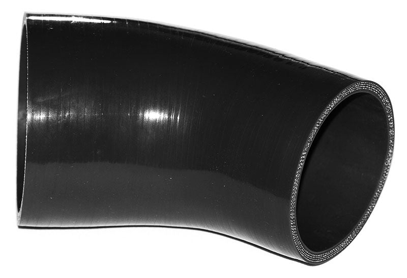 89mm to 76mm ID (3.5-3") 45 Degree Elbow Reducer Silicone Hose - Black/Blue