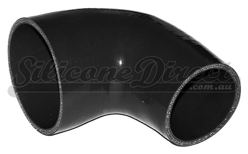 102mm to 63mm ID (4-2.5") 90 Degree Elbow Reducer Silicone Hose - Black/Blue