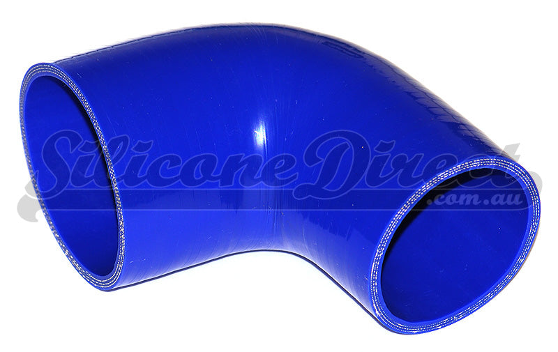 76mm to 63mm ID (3-2.5") 90 Degree Elbow Reducer Silicone Hose - Black/Blue