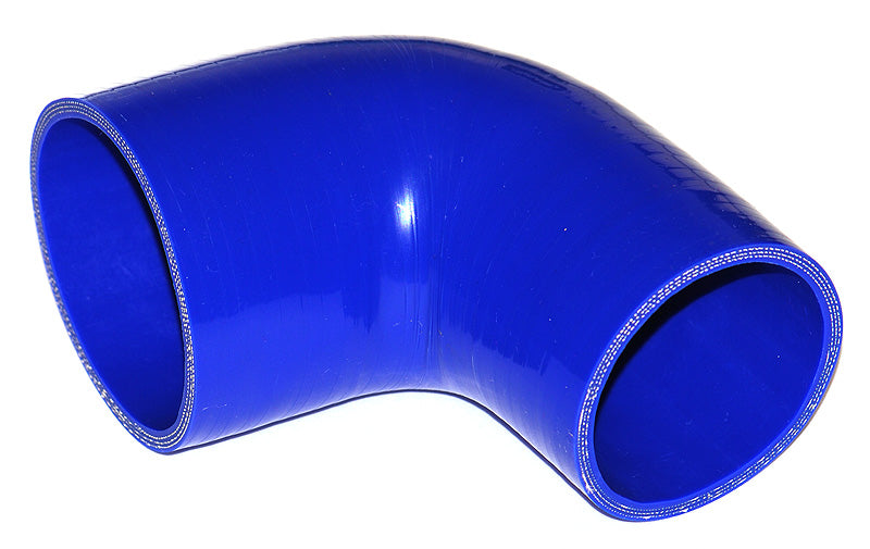 76mm to 63mm ID (3-2.5") 90 Degree Elbow Reducer Silicone Hose - Black/Blue