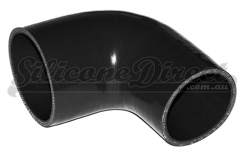 76mm to 63mm ID (3-2.5") 90 Degree Elbow Reducer Silicone Hose - Black/Blue