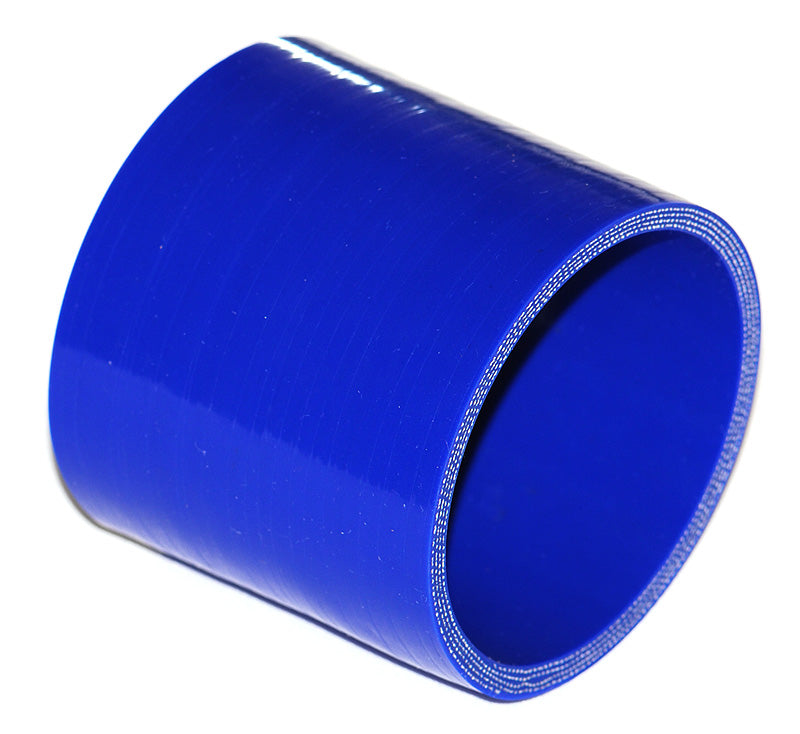 76mm ID (3") Straight Joiner Silicone Hose - Black/Blue