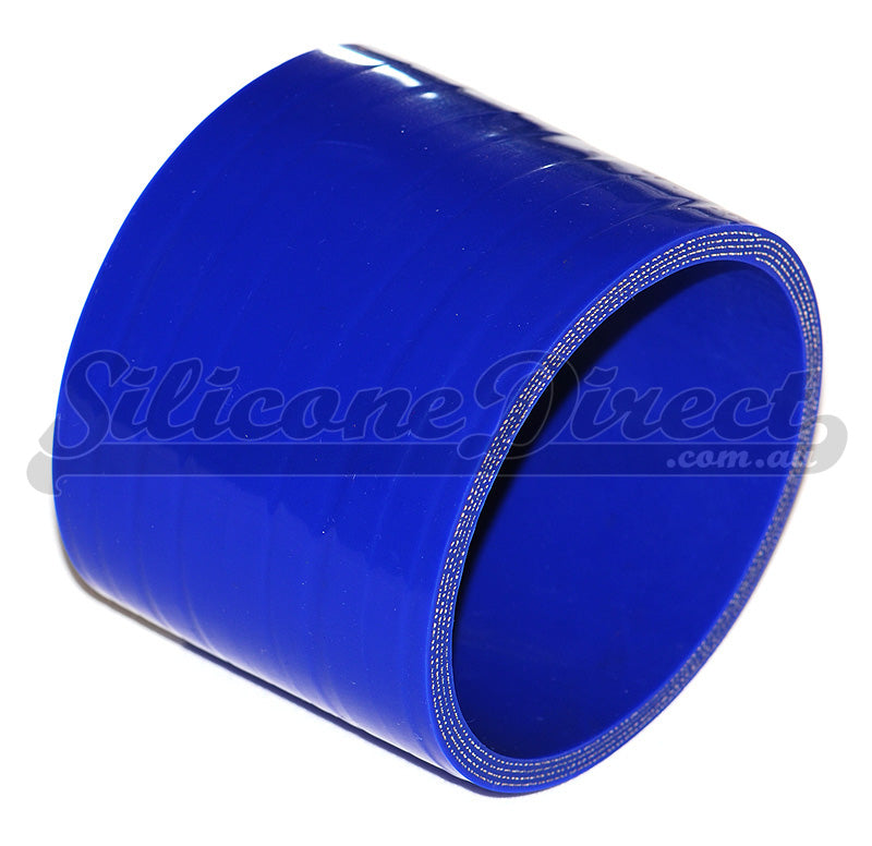 95mm ID (3.75") Straight Joiner Silicone Hose - Black/Blue