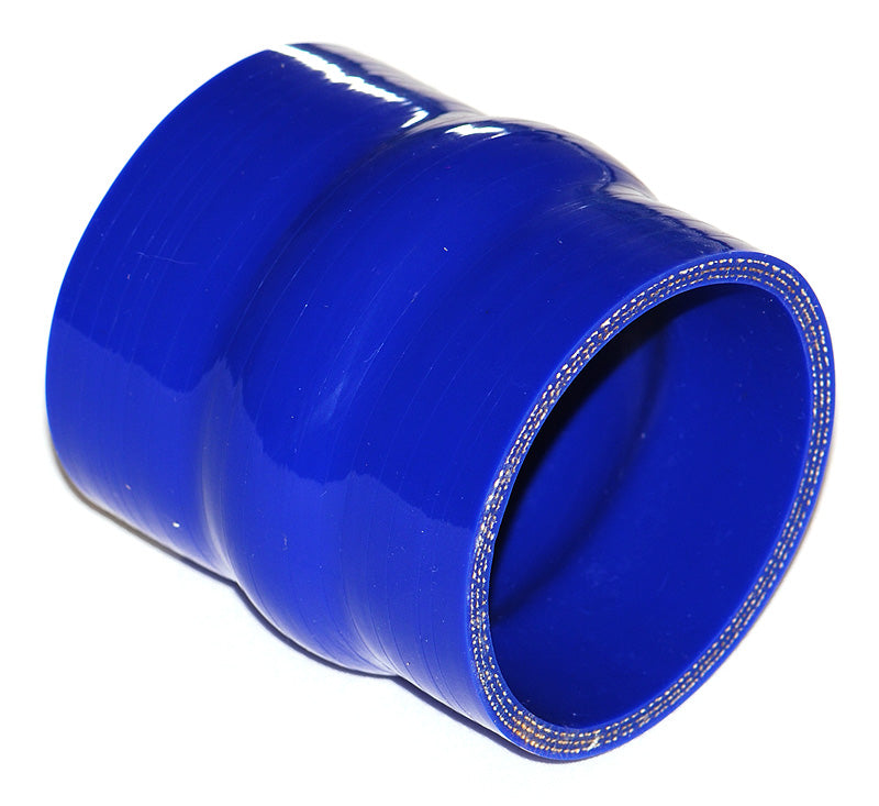 63mm ID (2.5") Straight Humped Joiner Silicone Hose - Black/Blue