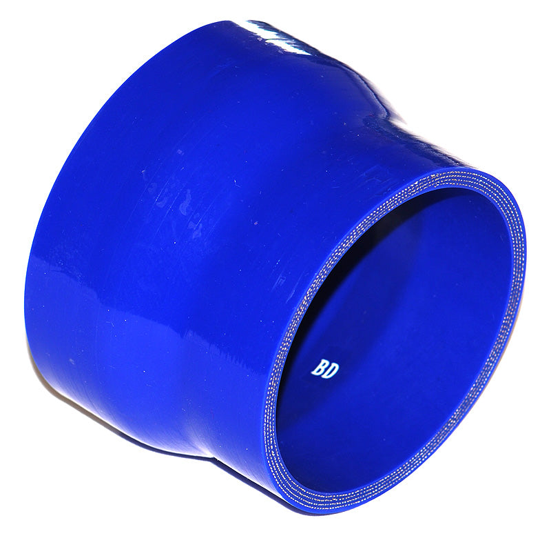 89mm to 83mm ID (3.5-3.25") Straight Reducer Silicone Hose - Black/Blue