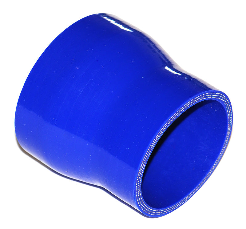 76mm to 63mm ID (3-2.5") Straight Reducer Silicone Hose - Black/Blue