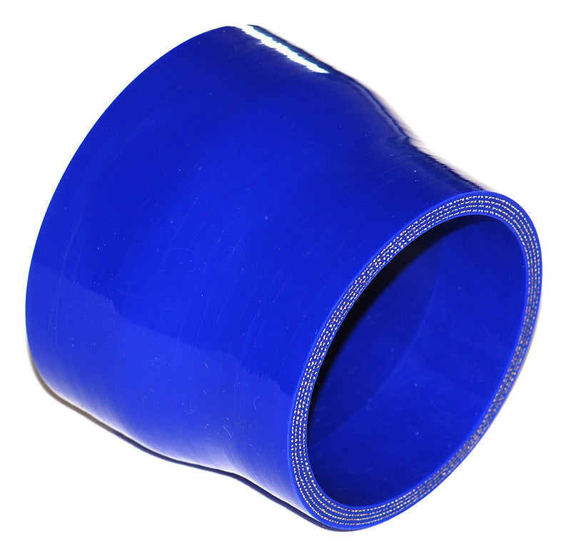 89mm to 76mm ID (3.5-3") Straight Reducer Silicone Hose - Black/Blue