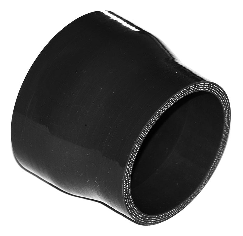 89mm to 76mm ID (3.5-3") Straight Reducer Silicone Hose - Black/Blue