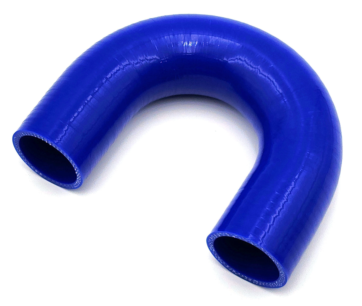 35mm ID (1.375") 180 Degree Elbow Silicone Hose - Black/Blue