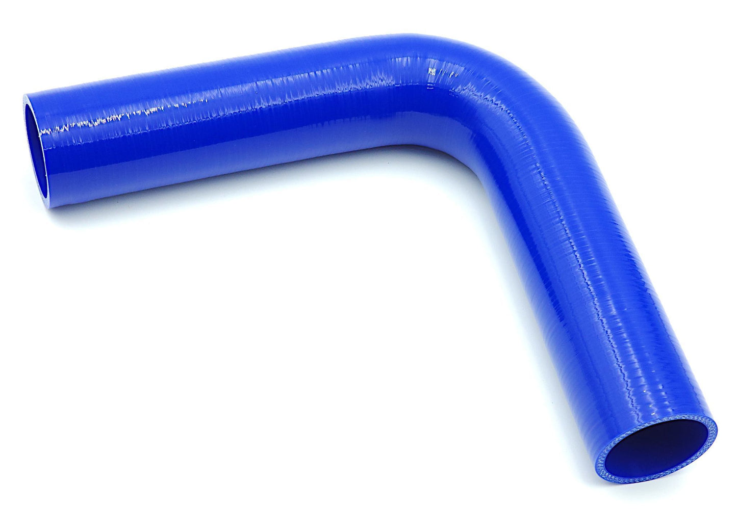 51mm ID (2") 90 Degree Long Leg Elbow Silicone Hose - Black/Blue