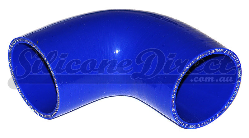 70mm ID (2.75") 90 Degree Elbow Silicone Hose - Black/Blue
