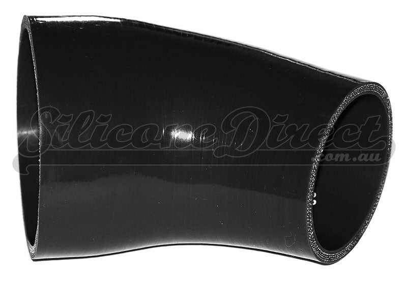 89mm to 70mm ID (3.5-2.75") 45 Degree Elbow Reducer Silicone Hose - Black/Blue
