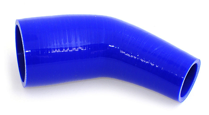 51mm to 25mm ID (2-1") 45 Degree Elbow Reducer Silicone Hose - Black/Blue