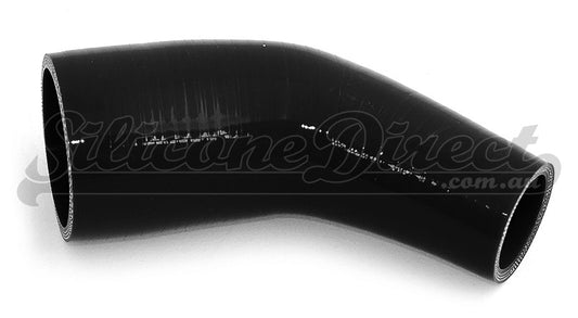 51mm to 25mm ID (2-1") 45 Degree Elbow Reducer Silicone Hose - Black/Blue