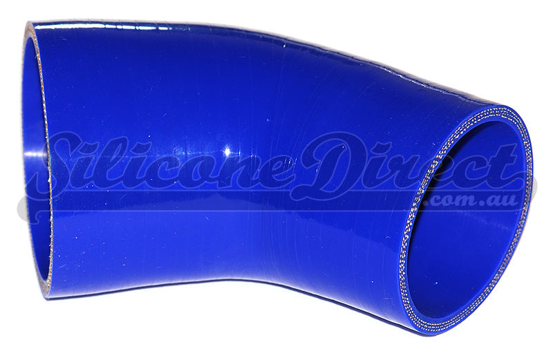 76mm to 70mm ID (3-2.75") 45 Degree Elbow Reducer Silicone Hose - Black/Blue