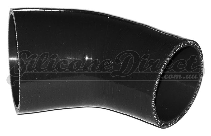 76mm to 70mm ID (3-2.75") 45 Degree Elbow Reducer Silicone Hose - Black/Blue
