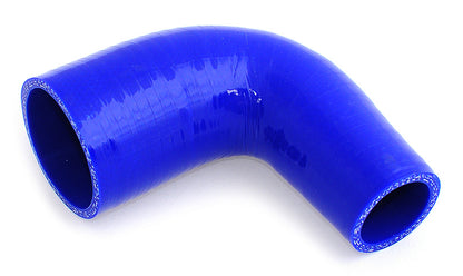 51mm to 35mm ID (2-1.375") 90 Degree Elbow Reducer Silicone Hose - Black/Blue