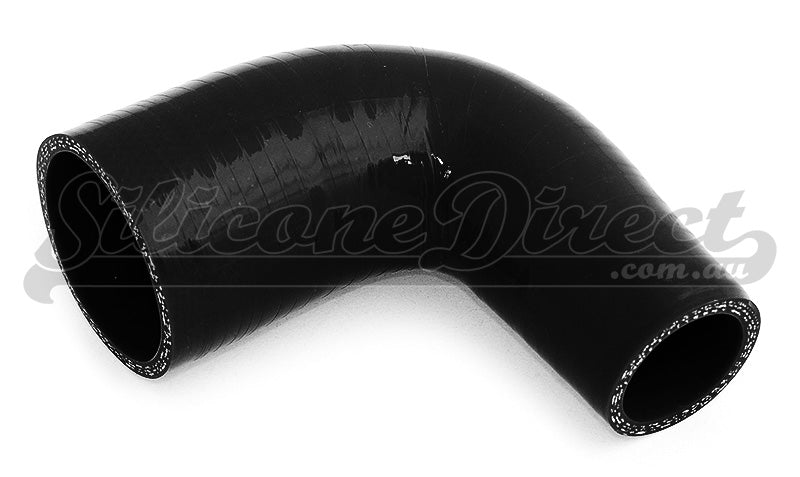 51mm to 45mm ID (2-1.75") 90 Degree Elbow Reducer Silicone Hose - Black/Blue