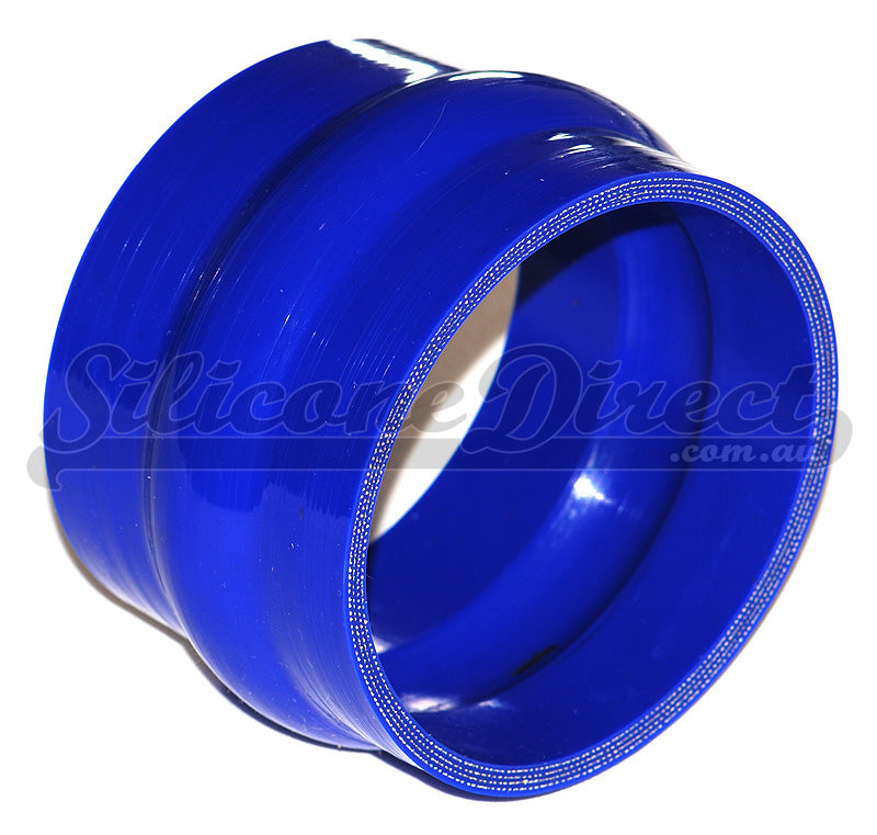 102mm ID (4") Straight Humped Joiner Silicone Hose - Black/Blue