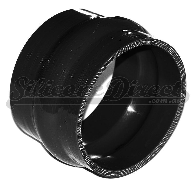102mm ID (4") Straight Humped Joiner Silicone Hose - Black/Blue