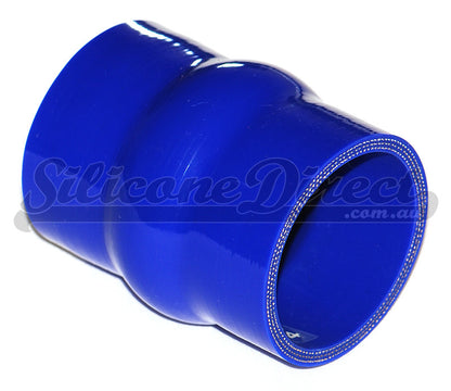 57mm ID (2.25") Straight Humped Joiner Silicone Hose - Black/Blue