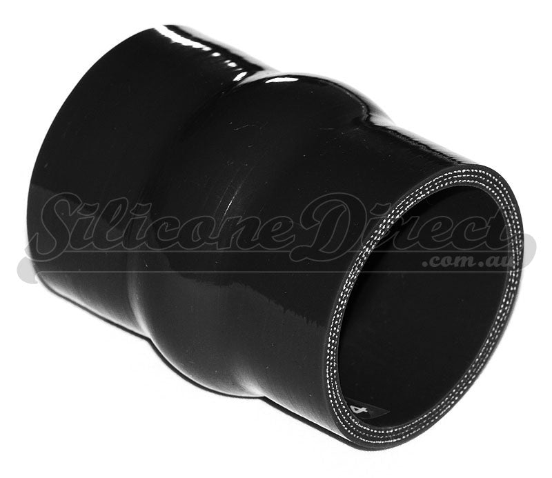 57mm ID (2.25") Straight Humped Joiner Silicone Hose - Black/Blue
