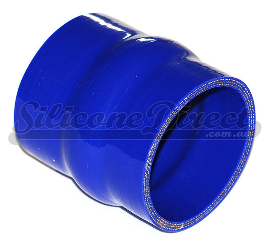 63mm ID (2.5") Straight Humped Joiner Silicone Hose - Black/Blue