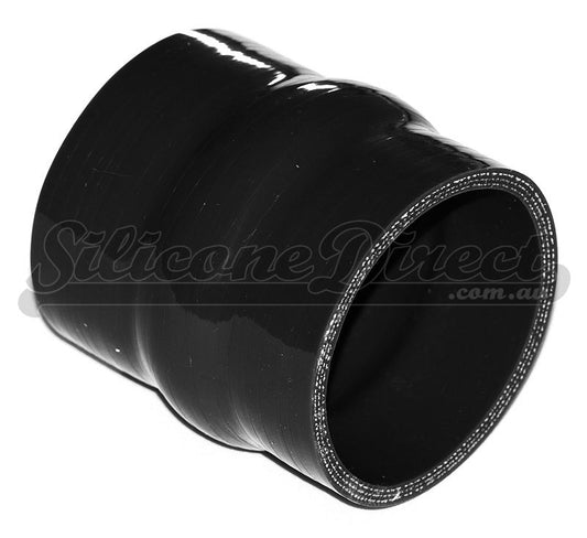 63mm ID (2.5") Straight Humped Joiner Silicone Hose - Black/Blue