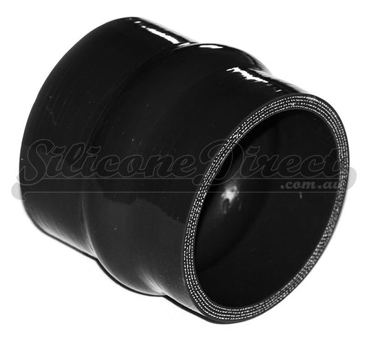 76mm ID (3") Straight Humped Joiner Silicone Hose - Black/Blue