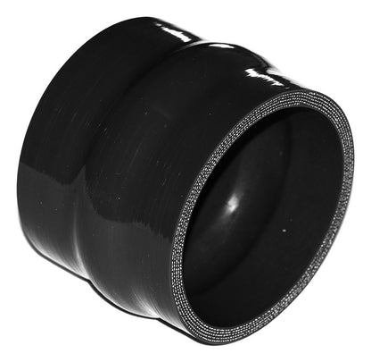 89mm ID (3.5") Straight Humped Joiner Silicone Hose - Black/Blue