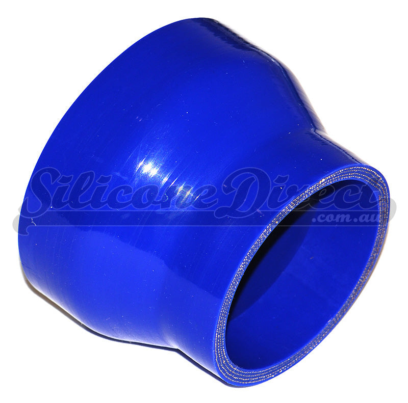 83mm to 63mm ID (3.25-2.5") Straight Reducer Silicone Hose - Black/Blue