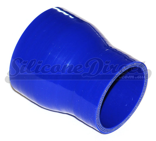 63mm to 45mm ID (2.5-1.75") Straight Reducer Silicone Hose - Black/Blue