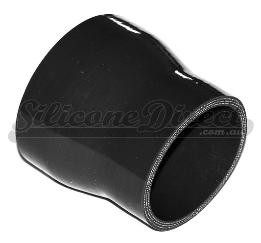 76mm to 63mm ID (3-2.5") Straight Reducer Silicone Hose - Black/Blue