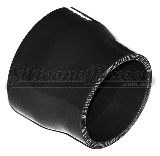 89mm to 76mm ID (3.5-3") Straight Reducer Silicone Hose - Black/Blue