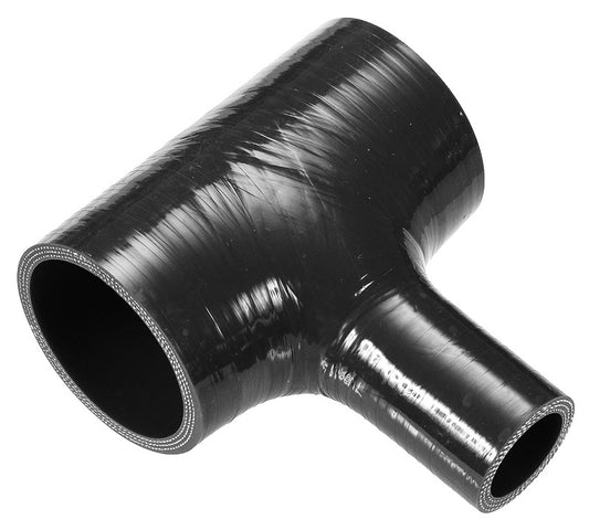 51mm ID x 25mm Spout ID (2" x 1" Spout) T-Piece Silicone Hose - Black/Blue